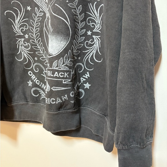 NWOT Urban Outfitters Johnny Cash Overdyed Graphic Pullover Sweatshirt One Size - Picture 6 of 11